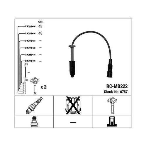 Ngk Rc-Mb222 Bougiekabelset, Computers en Software, Laptop-opladers, Verzenden