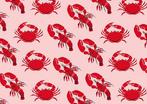 Inpakpapier Kreeft Lobster Coated Rood - Breedte 50 cm - m, Hobby en Vrije tijd, Ophalen of Verzenden, Nieuw, Overige typen