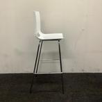 barkruk zithoogte 77 cm, wit - chroom, Huis en Inrichting, Barkrukken, Ophalen of Verzenden, Gebruikt