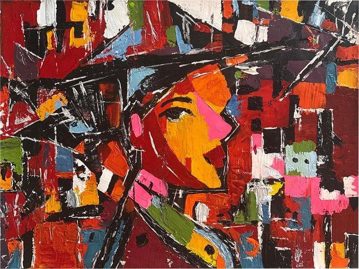 Nguyen Robert (1958) - Geostructure 60 X 80  Vendu sans, Antiek en Kunst, Kunst | Schilderijen | Modern