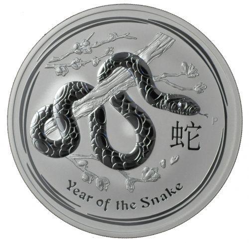Lunar II - Year of the Snake - 10 oz 2013 (27.213 oplage), Postzegels en Munten, Munten | Oceanië, Losse munt, Zilver, Verzenden
