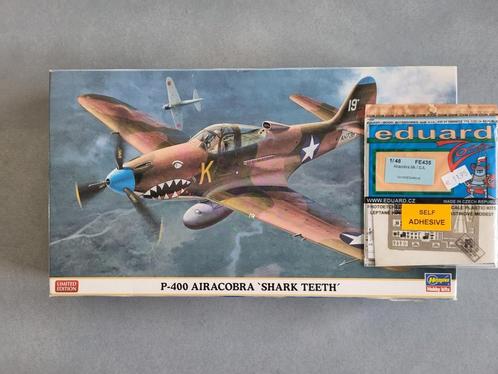 Hasegawa 07324 P-400 Airacobra Shark Teeth 1:48 + Eduard, Hobby en Vrije tijd, Modelbouw | Vliegtuigen en Helikopters, Hasegawa