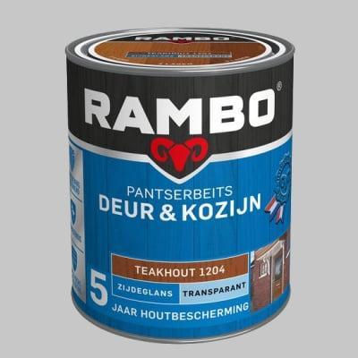 Rambo Pantserbeits Deur&Kozijn Transparant Teakhout 1204 Zij, Doe-het-zelf en Verbouw, Verf, Beits en Lak, Nieuw, Verzenden