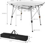 ML-Design Campingtafel, opvouwbaar, zilver, 90 x 51,5 cm, al, Verzenden, Nieuw