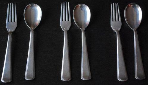 Art Deco cake forks and spoons - Bestekset (22) - Zilver, Antiek en Kunst, Antiek | Goud en Zilver