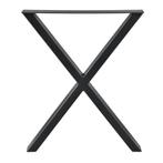 Stalen X tafelpoten set van 2 meubelpoot 59x72 cm zwart, Nieuw, Verzenden