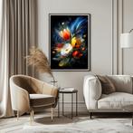 1160 - John Joseb Art schilderij bloemen, tulpen, kleurrijk, Huis en Inrichting, Minder dan 50 cm, Verzenden, Nieuw, Schilderij