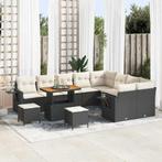 vidaXL Tuin Sofa Set 12 pcs Zwart poly rattan, Verzenden, Nieuw