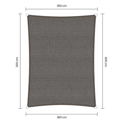 Rechthoek schaduwdoek - Grijs - Waterdoorlatend - 3,5 x 5,0, Tuin en Terras, Schaduwdoeken, Ophalen of Verzenden