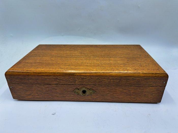 Kist - Pokerkist - Been, Hout - Bridgekist met Fiches, Antiek en Kunst, Curiosa en Brocante