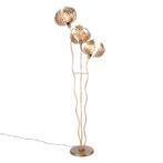 Vintage vloerlamp goud 182cm 3-lichts - Botanica, Nieuw, Overige materialen, Retro, 150 tot 200 cm