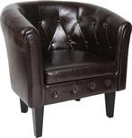 Fauteuil met armleuning - Relaxstoel - Bruin - MIADOMODO, Huis en Inrichting, Verzenden, Zo goed als nieuw