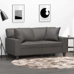 vidaXL Sierkussens 2 st 40x40 cm kunstleer grijs, Huis en Inrichting, Woonaccessoires | Kussens, Verzenden, Nieuw, Grijs