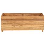 Plantenbak verhoogd 100x40x38 cm gerecycled teakhout en s..., Huis en Inrichting, Verzenden, Nieuw