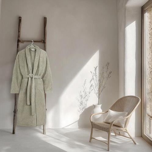 Tweedekans | HIP Badjas, Groen - (XS/S) - Katoen/ Badstof, Huis en Inrichting, Badkamer | Badtextiel en Accessoires, Zo goed als nieuw