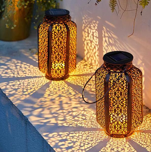 Solar Retro Hanglantaarn –LED Hol Ontwerp en Waterdicht 30,5, Huis en Inrichting, Lampen | Hanglampen, Nieuw, Verzenden