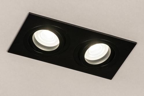 Rietveld Inbouwspots - Zwart - Metaal, Aluminium, Huis en Inrichting, Lampen | Hanglampen, Verzenden