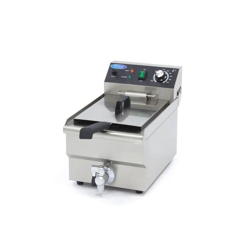 Frituurpan - 10 L - 1 Mand - met Tapkraan, Witgoed en Apparatuur, Frituurpannen, Nieuw, 4 liter of meer, Verzenden