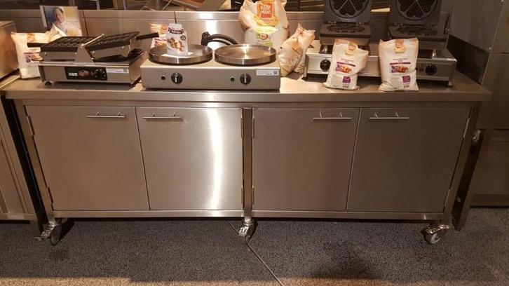 Showroommodel verrijdbare RVS werkkast, Zakelijke goederen, Horeca | Keukenapparatuur, Gebruikt, Ophalen