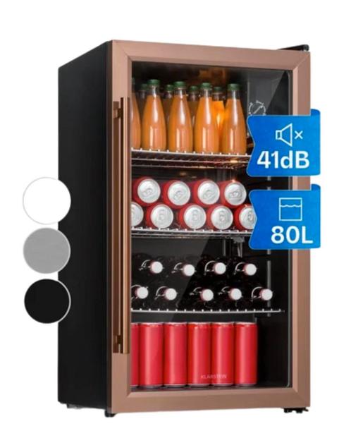 Drankkoelkast Koper met Glazen Deur Verlichting binnen in, Witgoed en Apparatuur, Koelkasten en IJskasten, 75 tot 100 liter, Nieuw