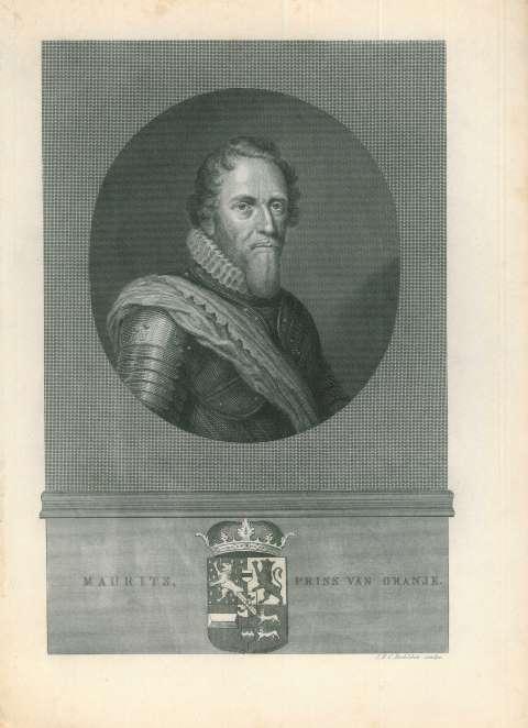 Portrait of Maurice, Prince of Orange, Antiek en Kunst, Kunst | Etsen en Gravures