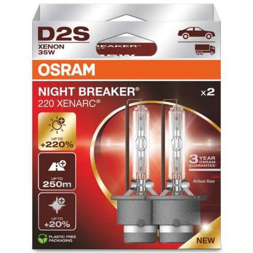 Osram D2S Night Breaker 220 Xenarc +220% Xenonlampen, Auto-onderdelen, Verlichting, Nieuw, Verzenden