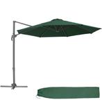 Parasol Ø 300cm met voetpedaal en beschermhoes - groen, Verzenden, Nieuw