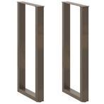 vidaXL Bartafelpoten 2 st U-vormig 50x(100-101) cm staal, Huis en Inrichting, Tafelonderdelen, Verzenden, Nieuw