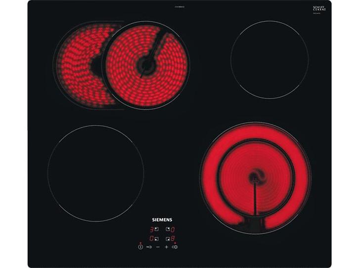 Siemens - Keramische Kookplaat - Zwart, Witgoed en Apparatuur, Kookplaten, Keramisch, Nieuw, 4 kookzones, Verzenden