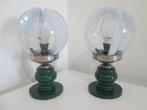 Tafellamp - ambachtelijk glas - Paar tafellampen