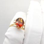 Ring - 18 karaat Geel goud - 6.66ct. tw. Citrien - Diamant, Sieraden, Tassen en Uiterlijk, Ringen, Nieuw