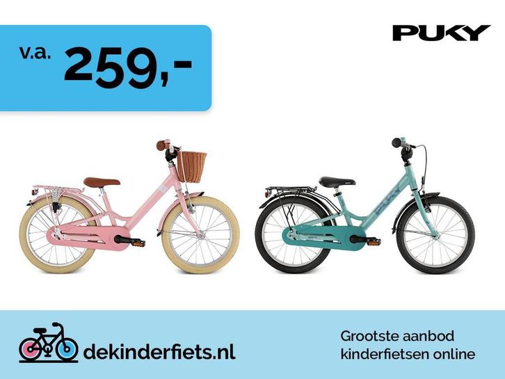 Puky 18 inch kinderfietsen – diverse modellen vanaf €259, Fietsen en Brommers, Fietsen | Kinderfietsjes, 16 tot 20 inch, Nieuw