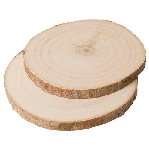 Houten Schijven DIY/Hobby - 2 Stuks - Onbehandeld Hout - Dia, Hobby en Vrije tijd, Knutselen, Nieuw, Ophalen of Verzenden