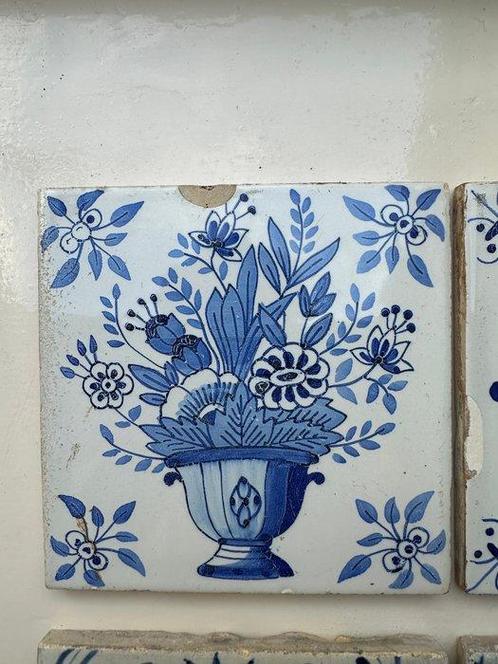 Tegel (6) - 1750-1800 - Antieke bloem, Antiek en Kunst, Antiek | Glas en Kristal
