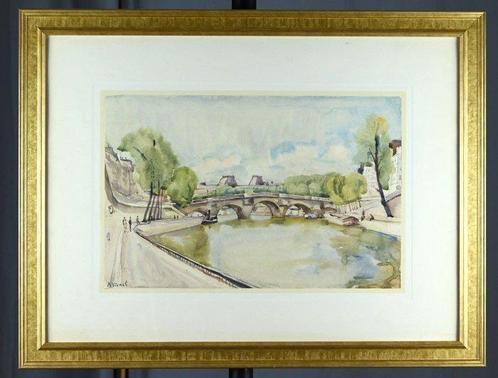 André-Léon Vivrel (1886-1976) - Paris, le Pont Neuf, Antiek en Kunst, Kunst | Schilderijen | Klassiek