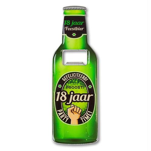 Bieropener 18 Jaar 18,5cm, Hobby en Vrije tijd, Feestartikelen, Nieuw, Verzenden