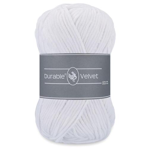 Durable Velvet - 310 white - Chenille Garen, Hobby en Vrije tijd, Breien en Haken, Ophalen of Verzenden