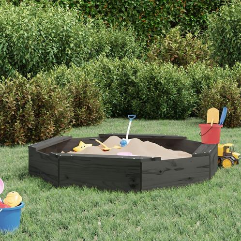 vidaXL Zandbak met bankjes achthoekig massief grenenhout, Kinderen en Baby's, Speelgoed | Buiten | Zandbakken, Nieuw, Verzenden