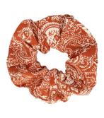 Scrunchie Haarelastiek Paisley Print Beige Oranje Bruin, Verzenden, Nieuw