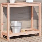 vidaXL Oppottafel met schap 82,5x35x75 cm massief, Tuin en Terras, Overige Tuin en Terras, Verzenden, Nieuw