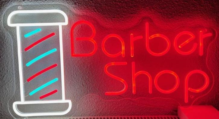 Kapper barber NEON sign bord led lichtbord verlichting lamp, Verzamelen, Merken en Reclamevoorwerpen, Nieuw, Verzenden
