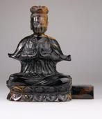 Statue Pierre Dure Tiger Eye Oeil de Tigre Bouddha Chine