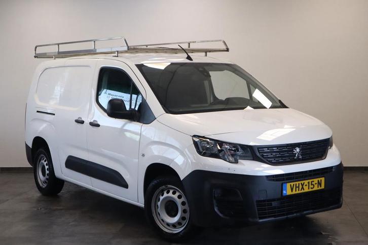 Peugeot Partner 1.5 BlueHDI Pro Long, Auto's, Bestelauto's, Lease, Overige kleuren, Handgeschakeld, Wit, Financial lease, Stof