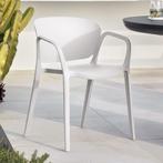 *WOONWINKEL* Kave Home Ania Stapelbare Tuinstoel Kunststof W, Verzenden, Nieuw, Wit, Kunststof