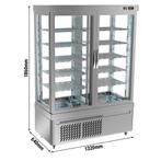 GGM Gastro | Panoramische vitrine - 935 liter - 1320mm - 10, Witgoed en Apparatuur, Koelkasten en IJskasten, Verzenden, Nieuw