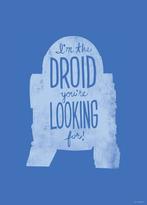 Kunstdruk Star Wars Silhouette Quotes R2D2 50x70cm, Verzenden, Nieuw