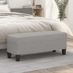 vidaXL Bankje 100x35x41 cm stof lichtgrijs, Huis en Inrichting, Verzenden, Nieuw, Stof, Minder dan 150 cm