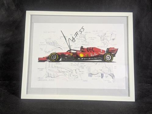 Ferrari - Disegno tecnico - Carlos Sainz Junior - 2022 -, Verzamelen, Automerken, Motoren en Formule 1
