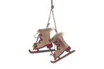 Houten schaatsen met bontje 1 hanger 2 schaatsen8. 5x8. 2x, Hobby en Vrije tijd, Ophalen of Verzenden, Nieuw