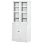 TRUUSK Boekenkast 178,5 cm - Hoge Vitrinekast - Glazen Deur, Huis en Inrichting, Kasten | Boekenkasten, Verzenden, Nieuw